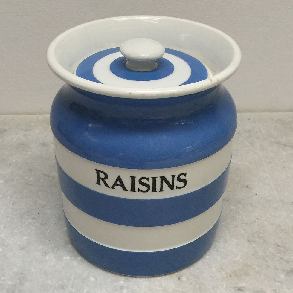 Thumbnail: T. G. Green Cornishware Raisins Jar