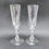 Thumbnail: Pair Of French Cut Glass Hollow Stem Champagne Flutes