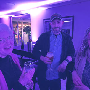 Three people at an event