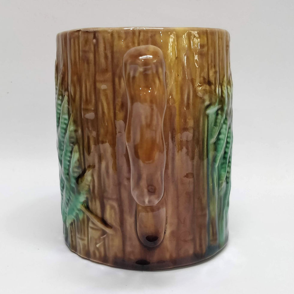 Thumbnail: Fern Majolica Frog Tankard