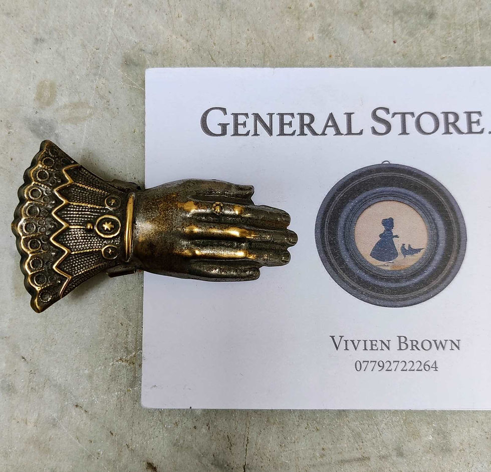 Thumbnail: Pretty Little Brass & Tin 'Hand' Note Clip