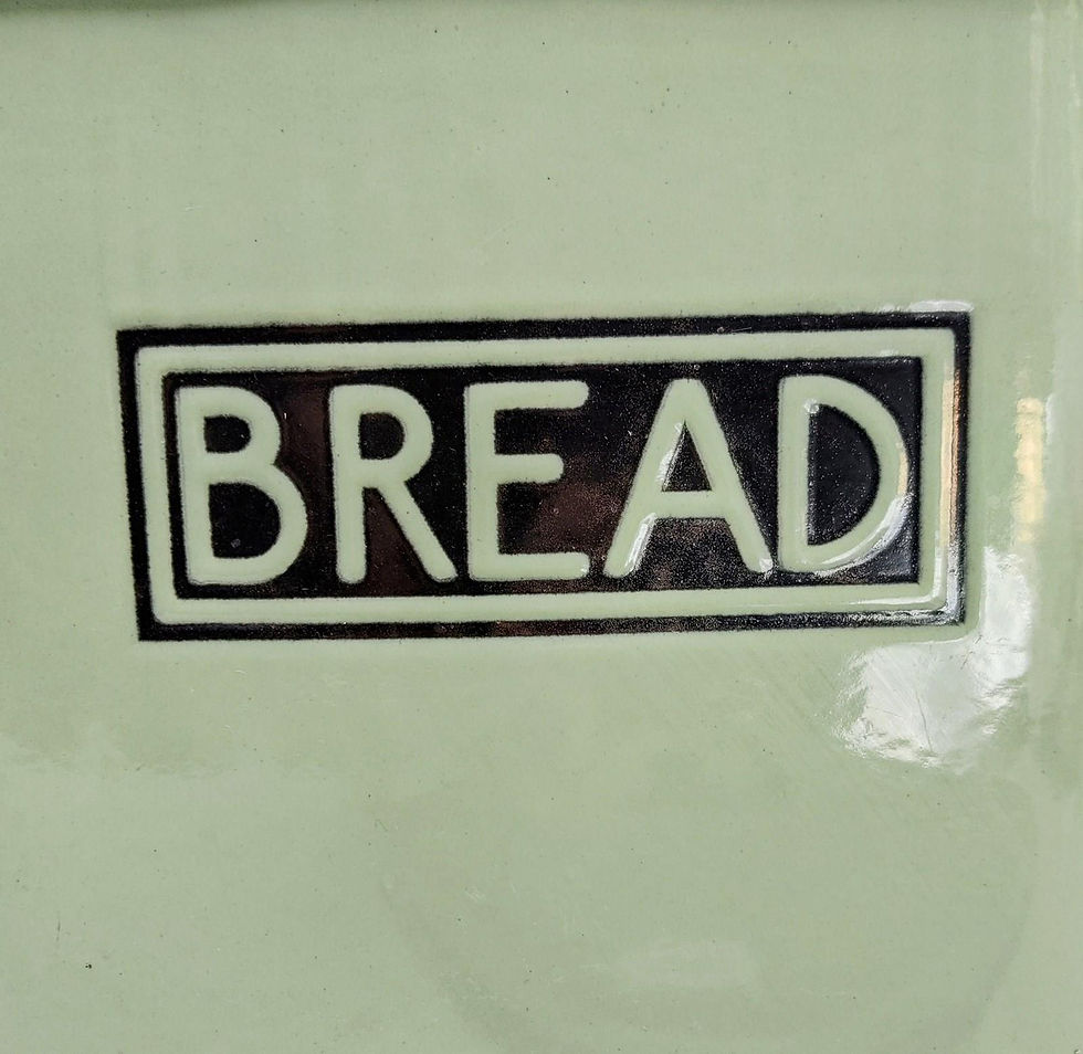 Thumbnail: Green Enamel Bread Bin
