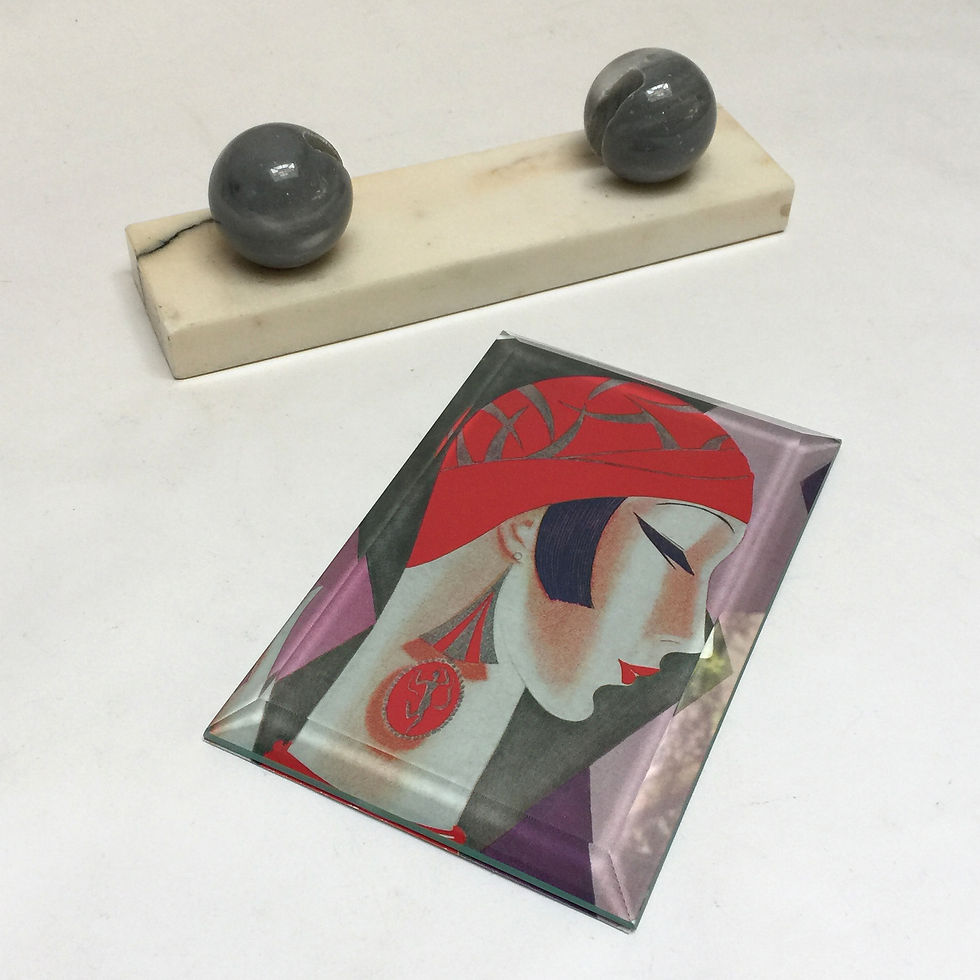 Thumbnail: French Art Deco Marble Based Picture Frames