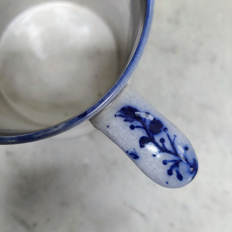 Thumbnail: Mid C19th 'Flow Blue' Loving Cup