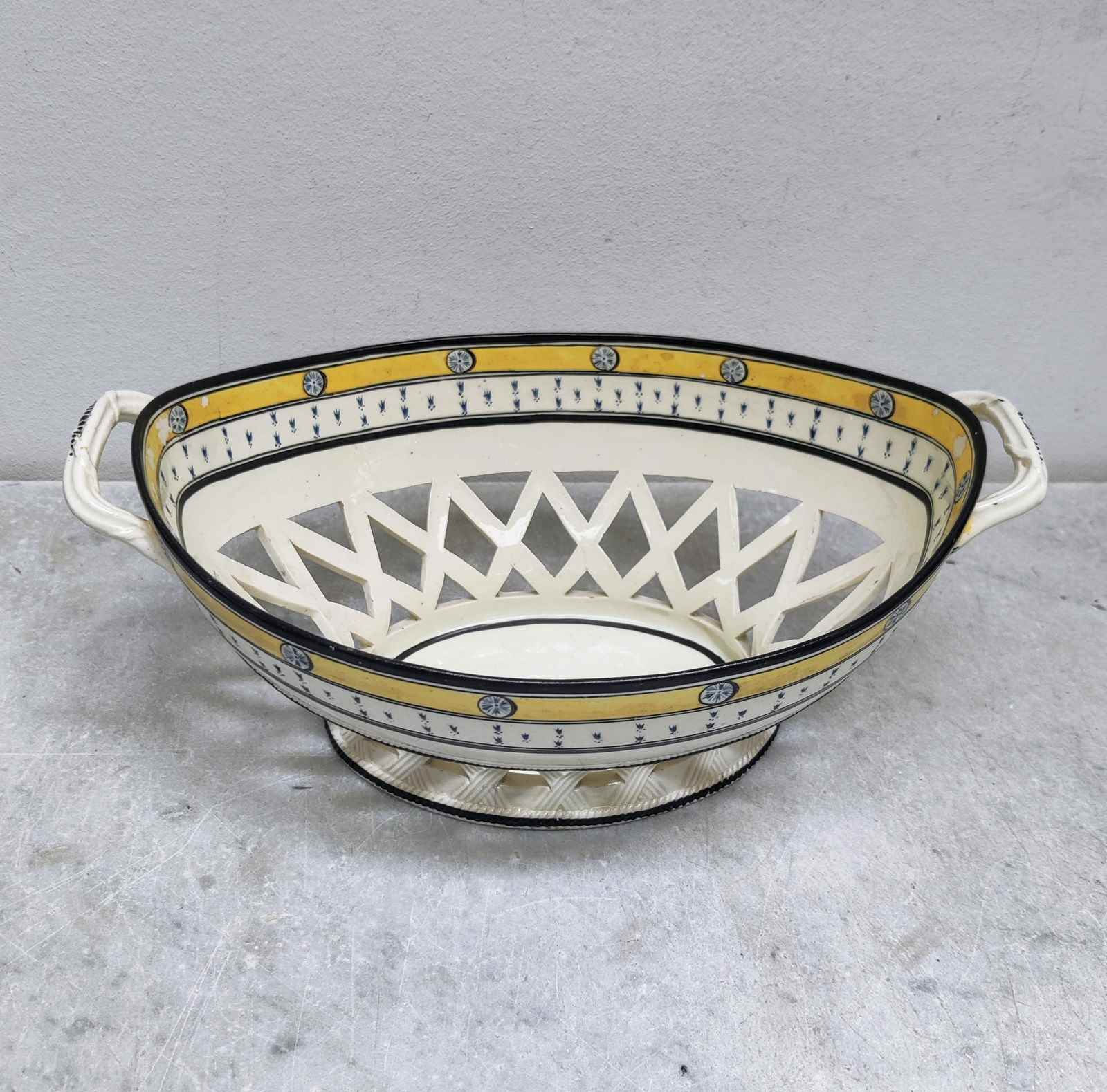 C1790 'Elijah Mayer & Son' Creamware Basket