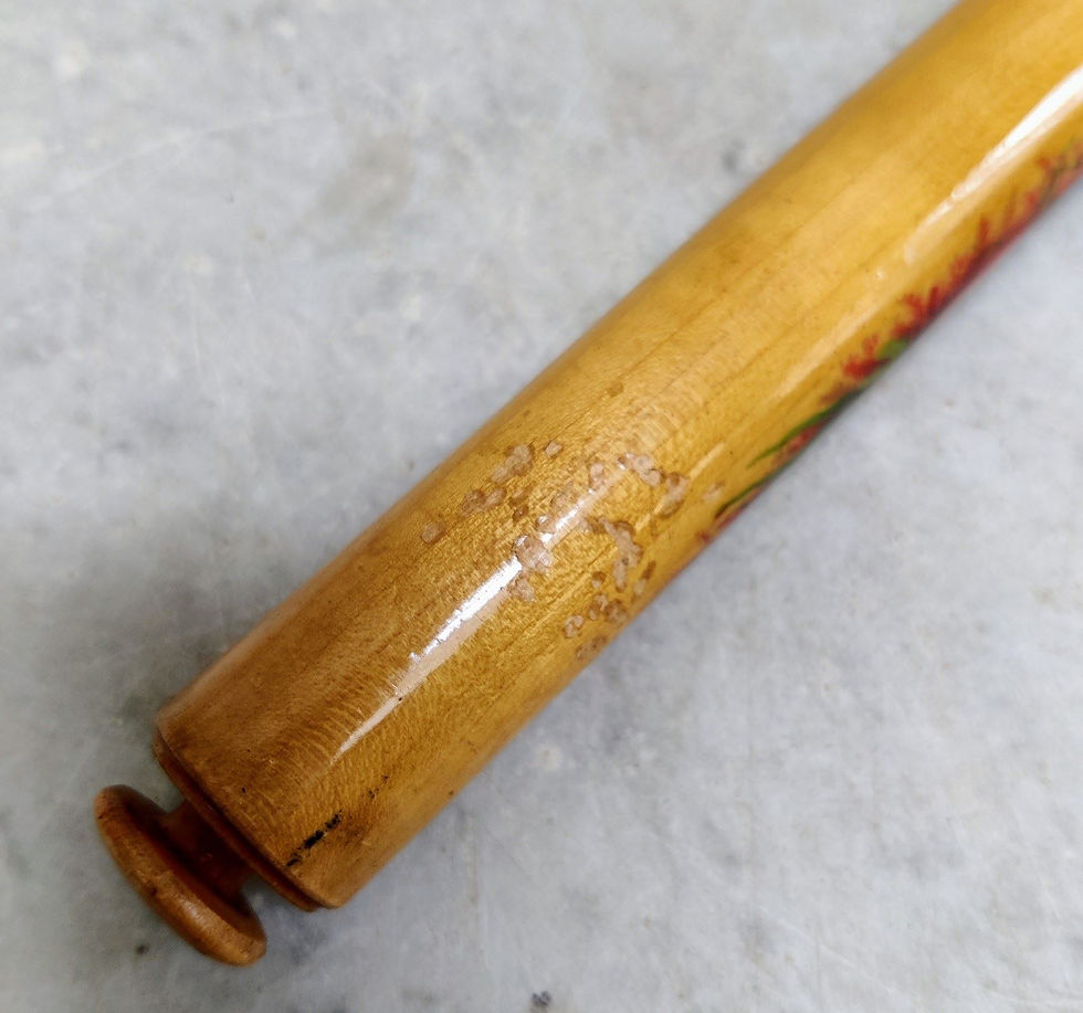 Thumbnail: Early 19th Century Mauchline Ware Desk Ruler Decorated With A Shell Collection
