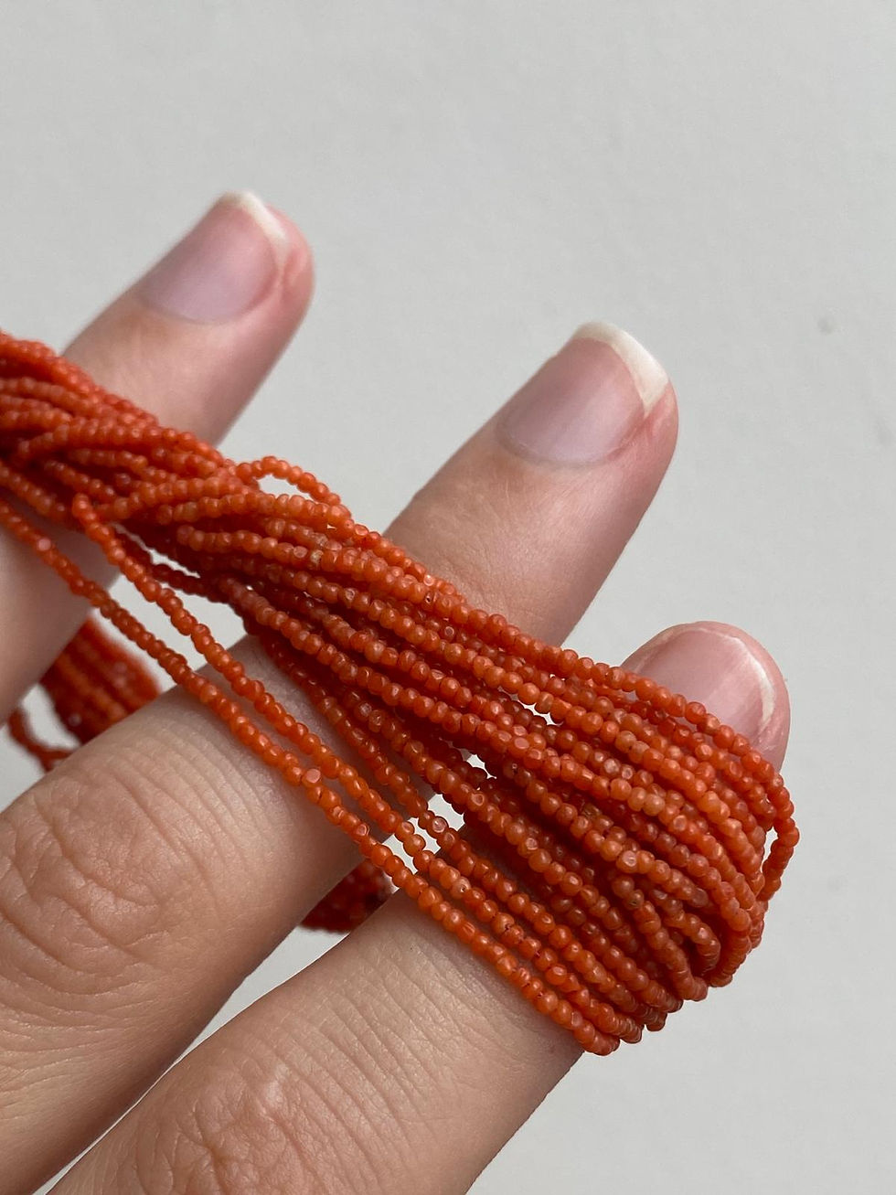 Thumbnail: Tiny Coral Bead Bracelet