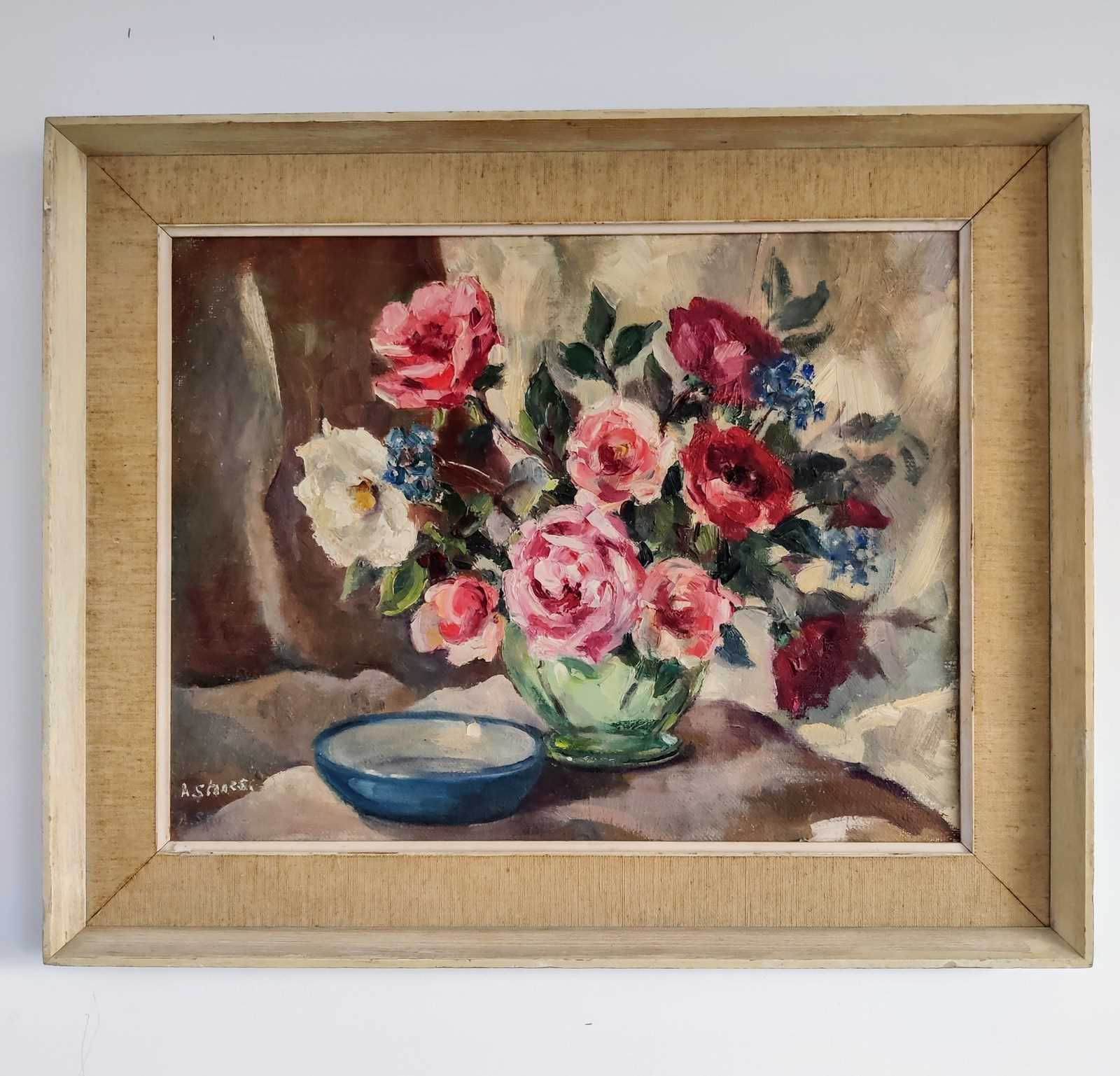 Lovely Mid Century 'Blousey' Roses