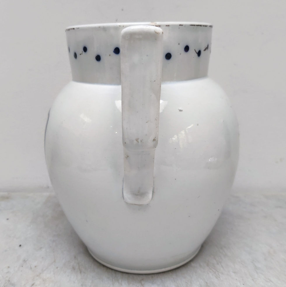 Thumbnail: Huge C19th Underglaze Blue Pearlware Pitcher