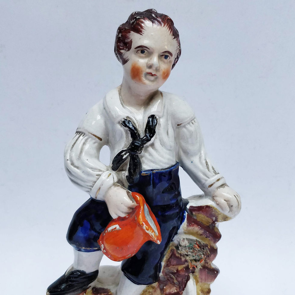 Thumbnail: 19th Century Staffordshire Pottery Boy
