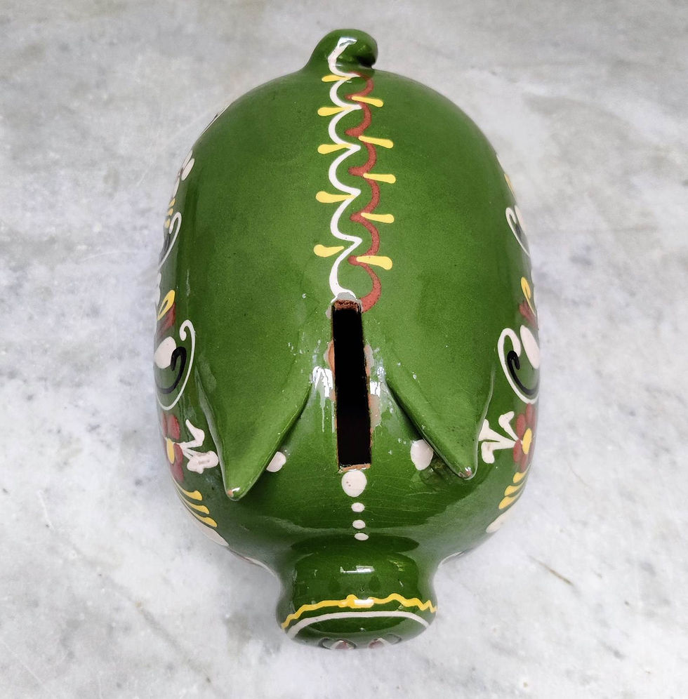 Thumbnail: Huge Folk Art Piggy Bank