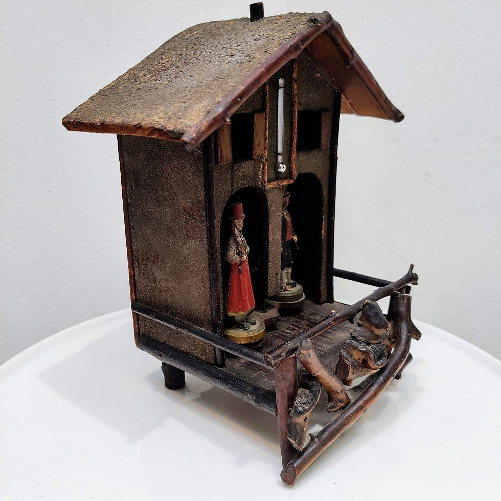 Thumbnail: Charming Folk Art Black Forest Weather House