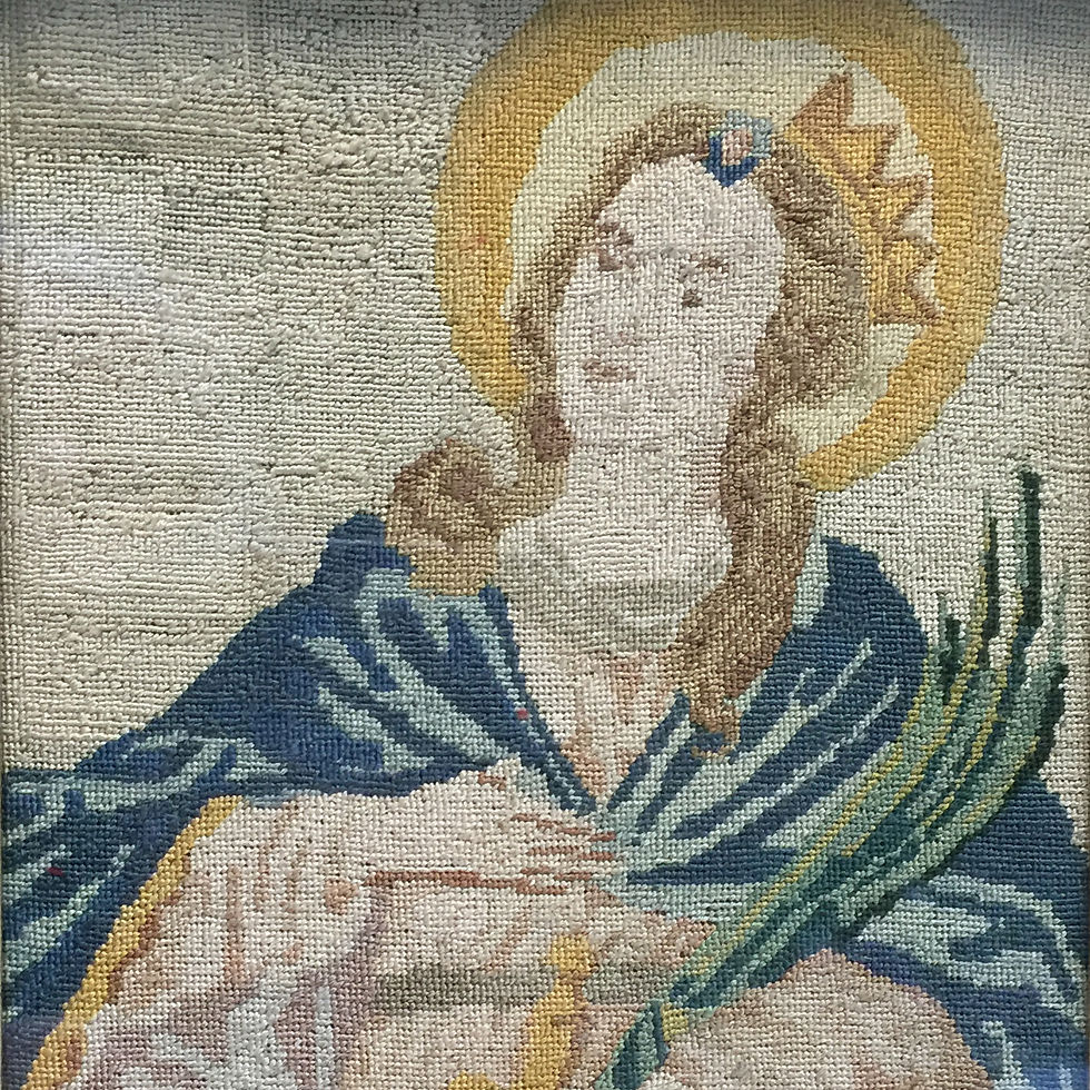 Thumbnail: 18th Century Needlepoint Depicting St Catherine