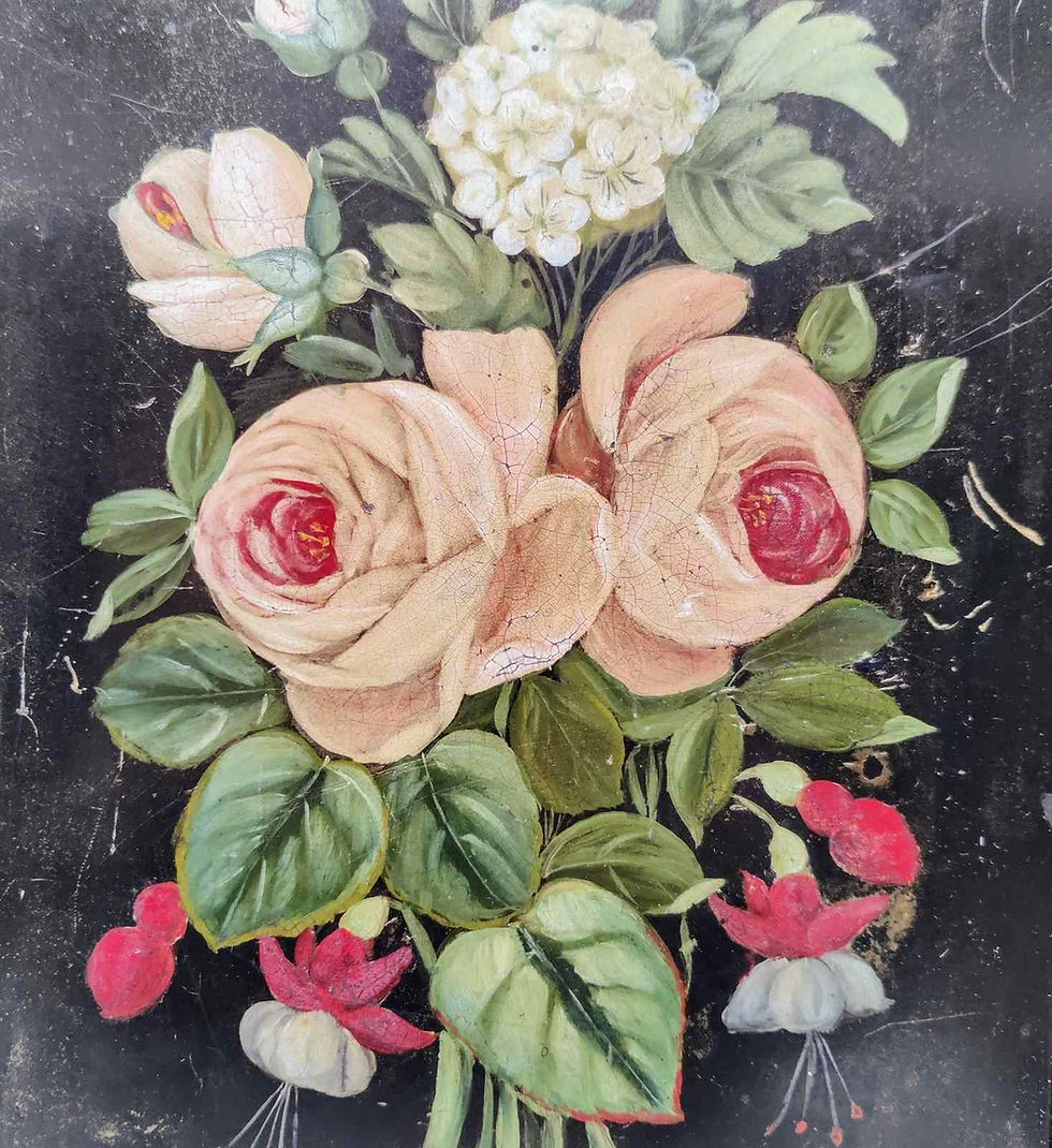 Thumbnail: Victorian Hand Painted Ashford Marble Panel