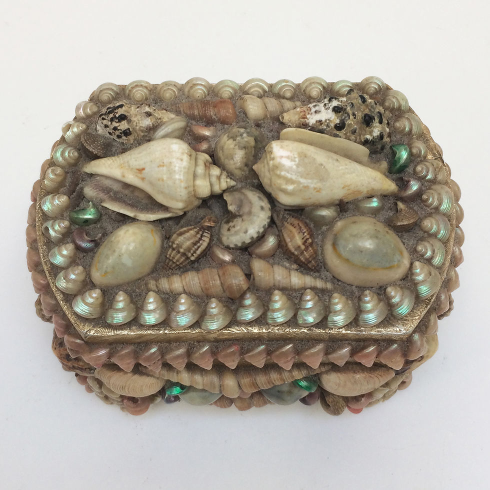 Thumbnail: Two Pretty 19th Century Shell Boxes