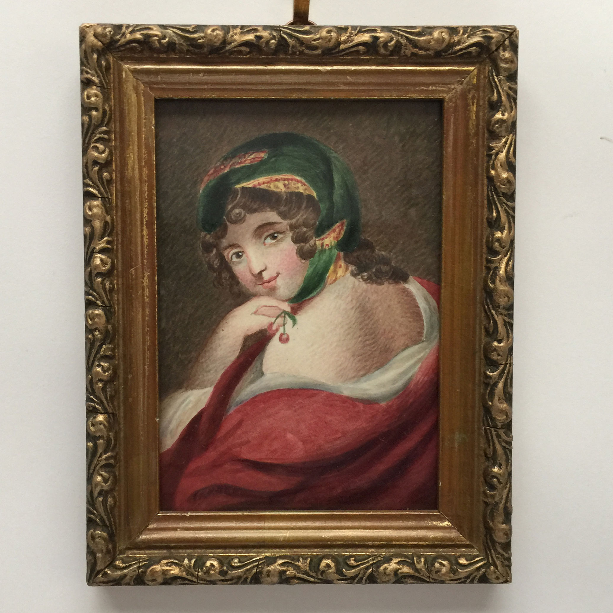 Fashionable Lady In A Turban C1810- Watercolour