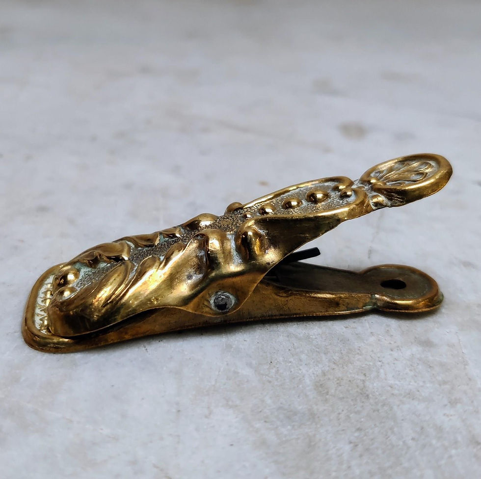 Thumbnail: Tiny Pressed Brass Note Clip