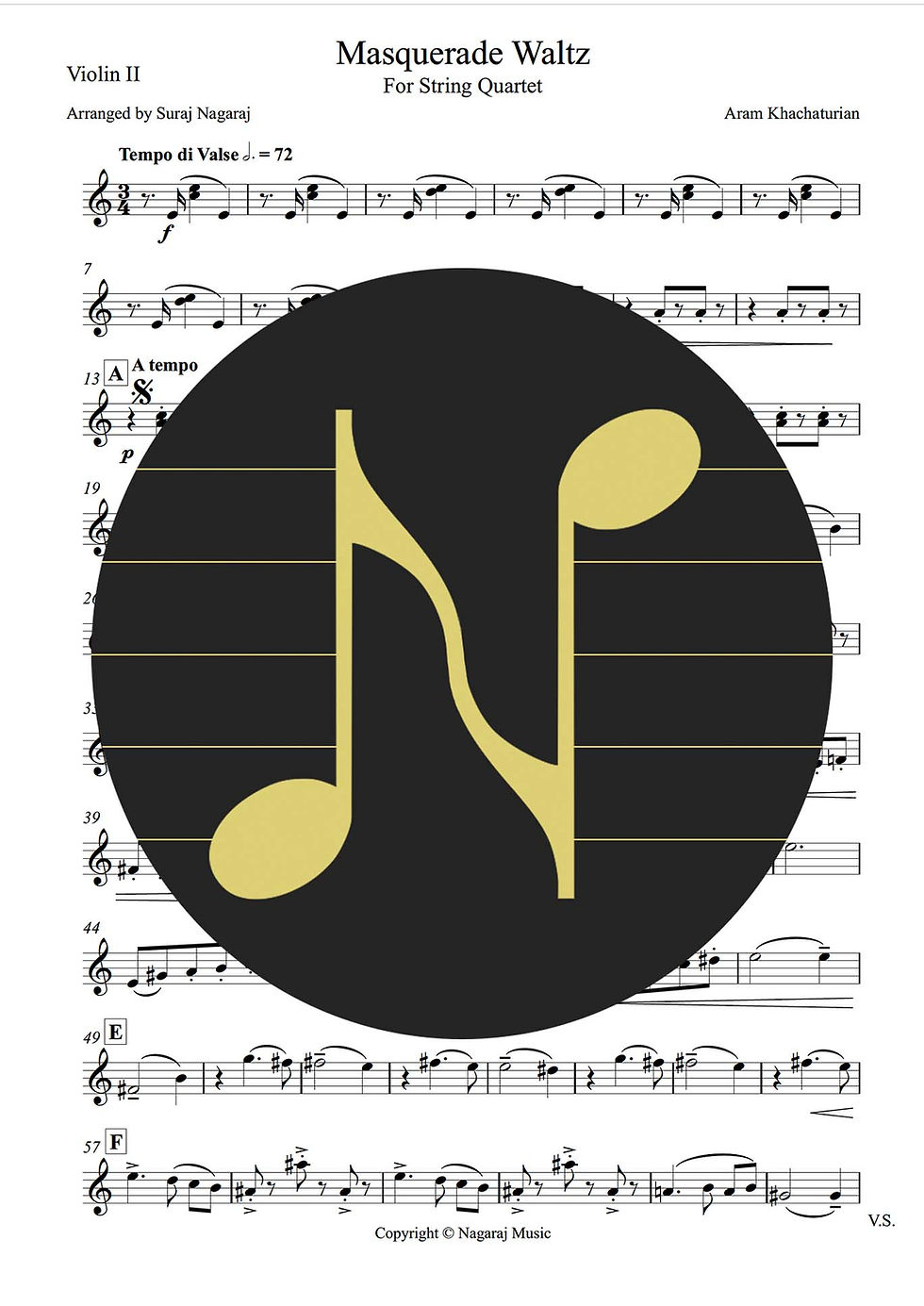 Thumbnail: Masquerade Waltz for String Quartet