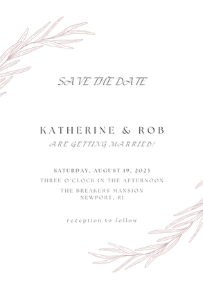 White and Green Minimalist Floral Wedding Invitation Save the Date Card (1).png