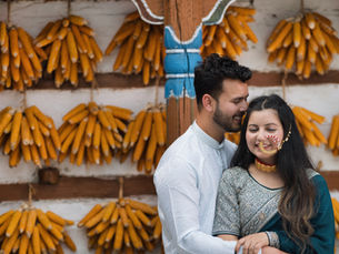 Corn Village Chronicles: Anju & Rohit’s Pre-Wedding Shoot in Mussoorie’s Hidden Gem