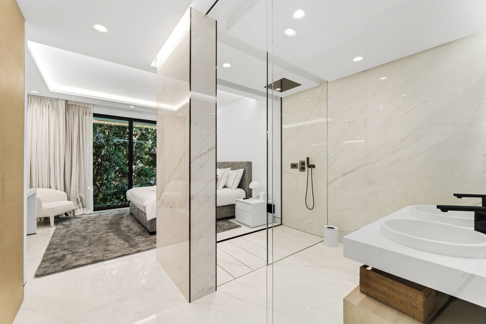 Four en-suite bedrooms with bespoke interior detailing