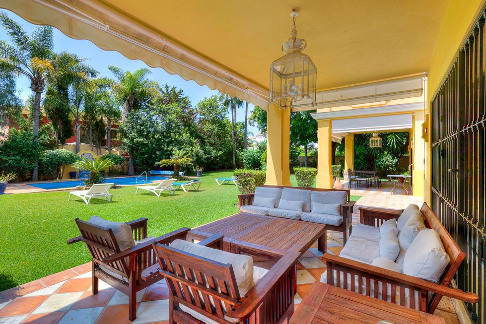 Comfortable lounging space for day or night.