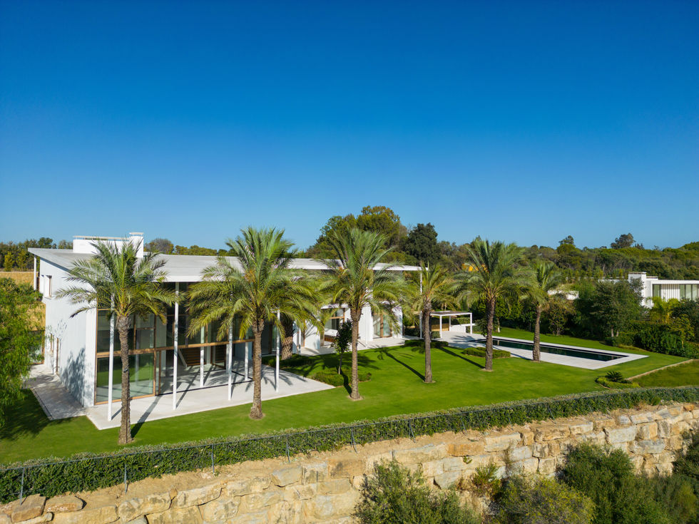 Picturesque view of the golf course from the villa's garden.