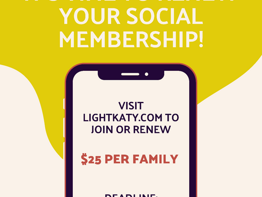 Social Members - It's Time to Renew!!!