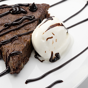 105. Fudge Brownie with Ice Cream