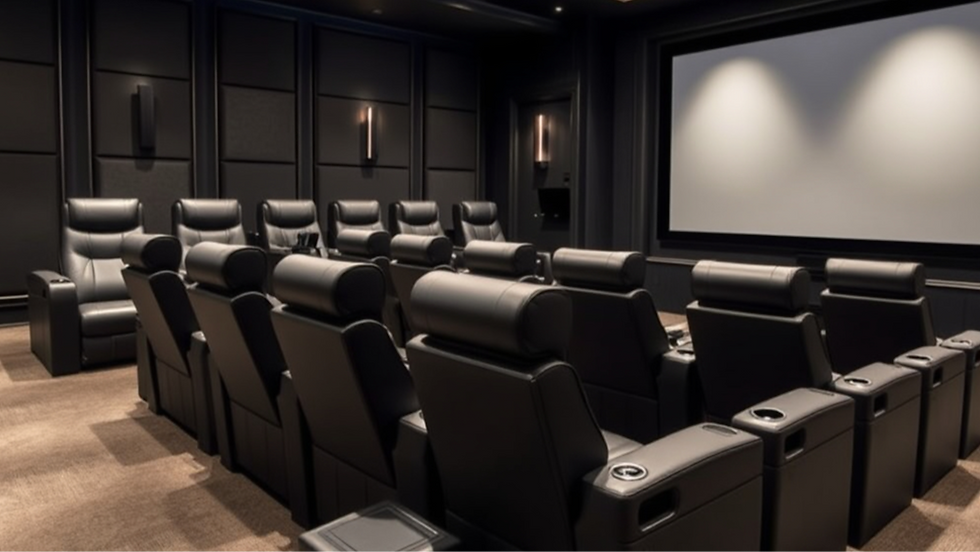 Popular seating options for home theaters featuring luxury recliners, comfortable sofas, and modern cinema room design
