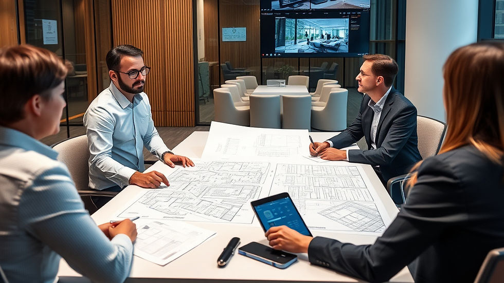Technology and smart office infrastructure cost featuring automated lighting, smart meeting rooms, and modern commercial office design