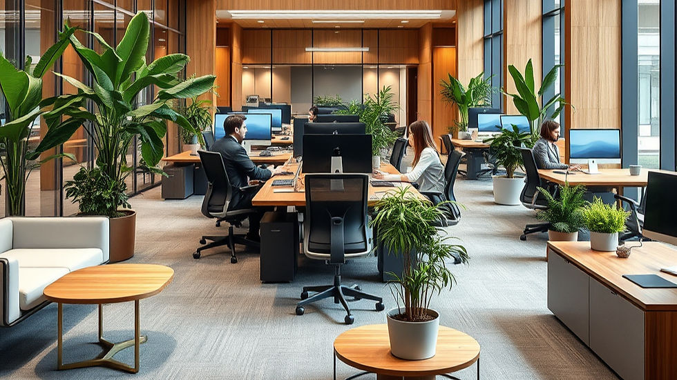 Top office interior design trends for 2026 featuring flexible workspaces, smart office technology, and modern commercial interiors