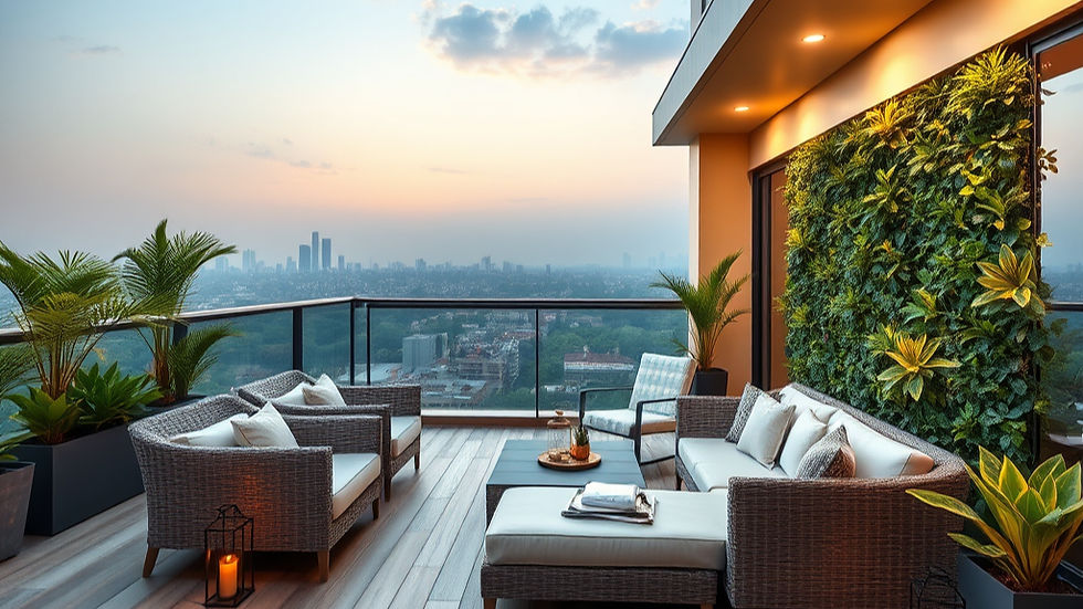 Balcony design ideas with modern furniture and stylish outdoor decor