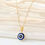 Thumbnail: High Quality Evil Eye Charm Decor Fashion Gold Plated Evil Eye Blue Necklace