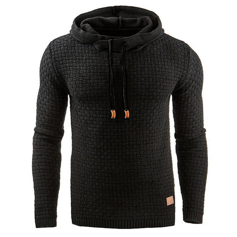 Miniatura: Warm Men's Solid Color Casual Hoodie Oversize Sweatshirt Sweatshirt With Zipper 