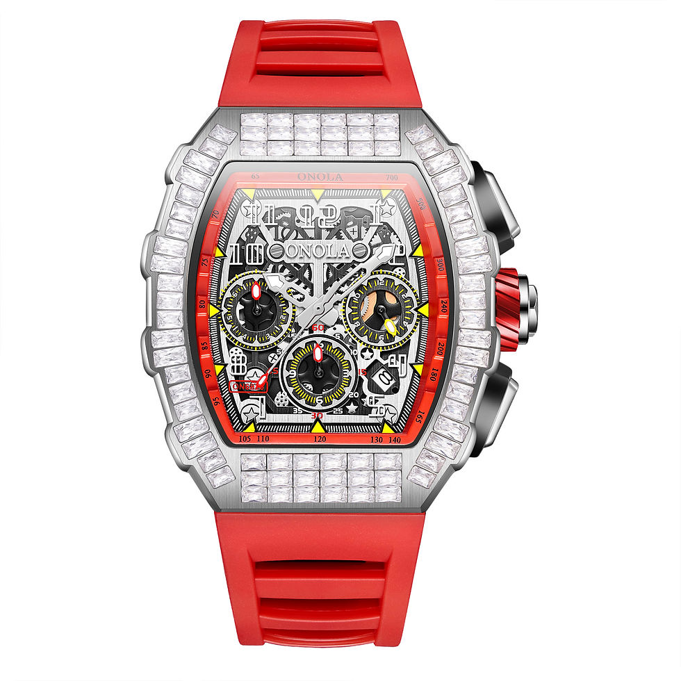Miniatura: ONOLA Men Mechanical Watch Casual Silicone 30M Waterproof Automatic Watch for Me