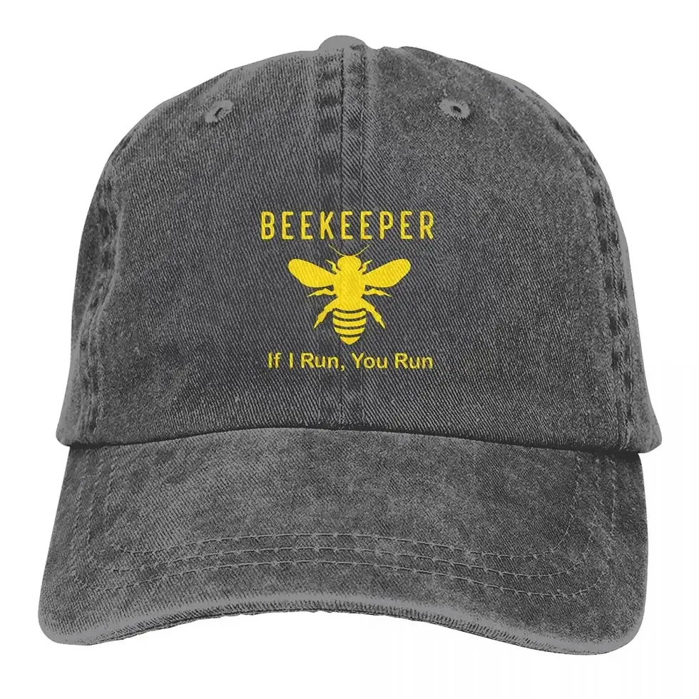 Miniatura: Beekeeper If I Run You Run Baseball Cap Funny Beekeeping Outdoor Fashion Hip Hop
