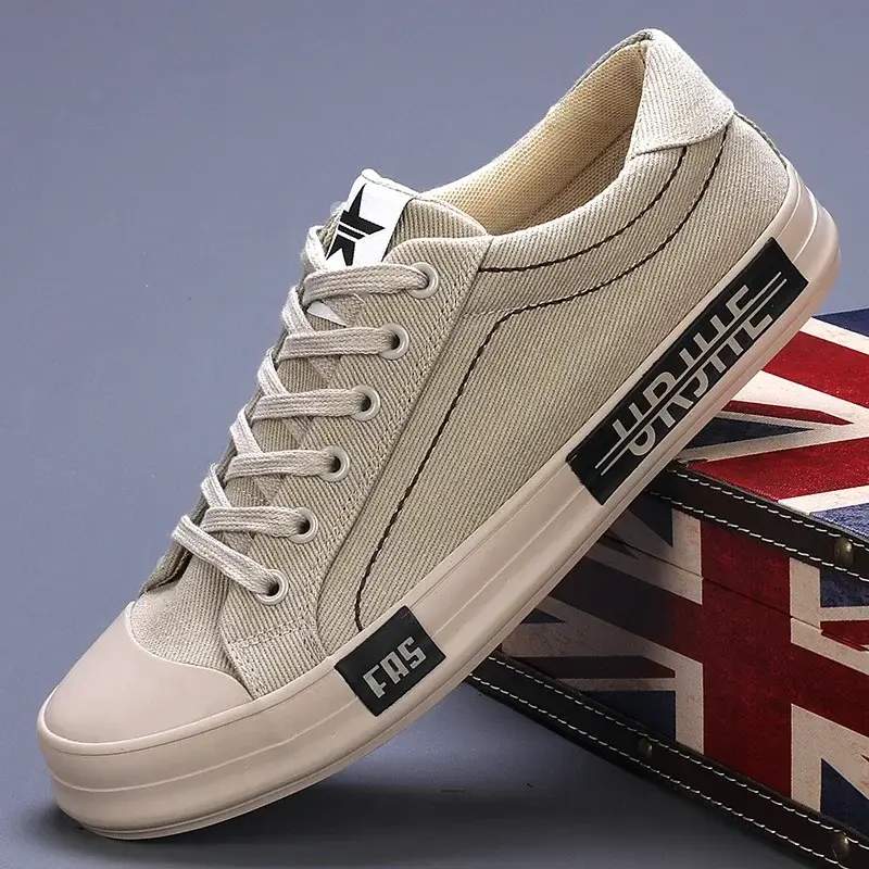 Miniatura: 2026 New Men Canvas Shoes Breathable Outdoor Mens Casual Shoes Comfortable Sprin