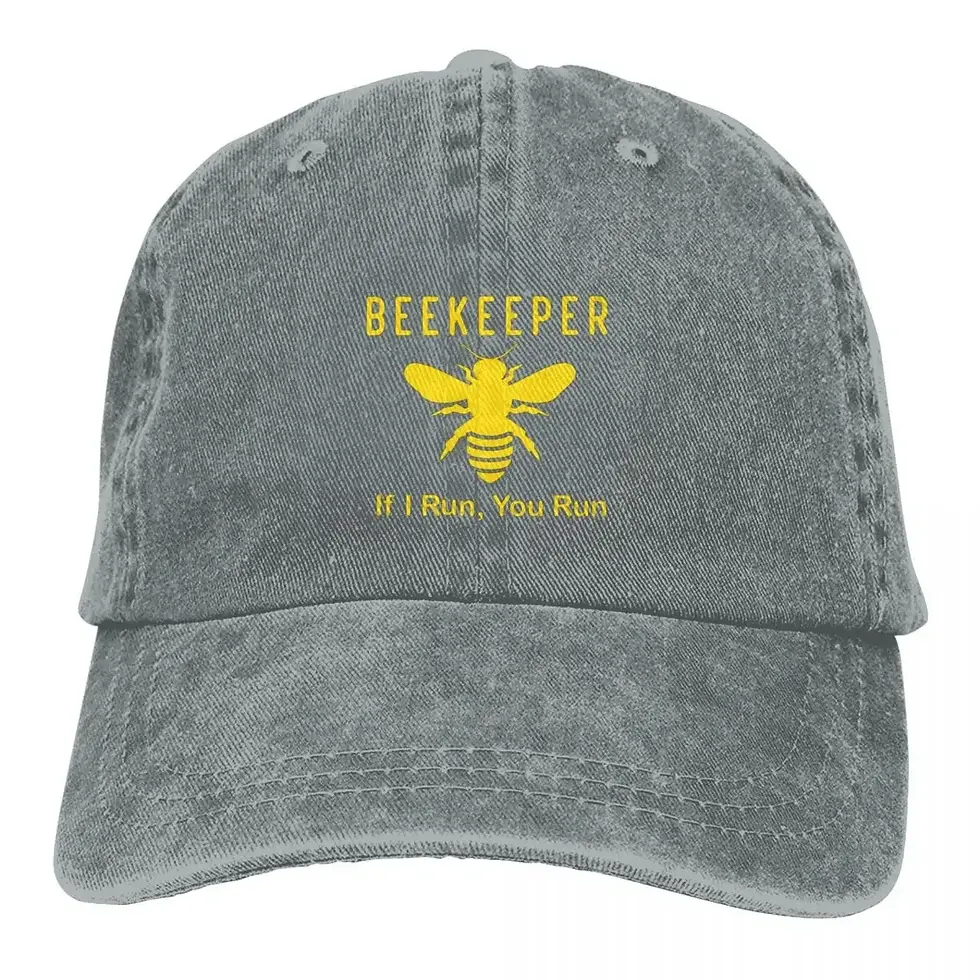 Miniatura: Beekeeper If I Run You Run Baseball Cap Funny Beekeeping Outdoor Fashion Hip Hop