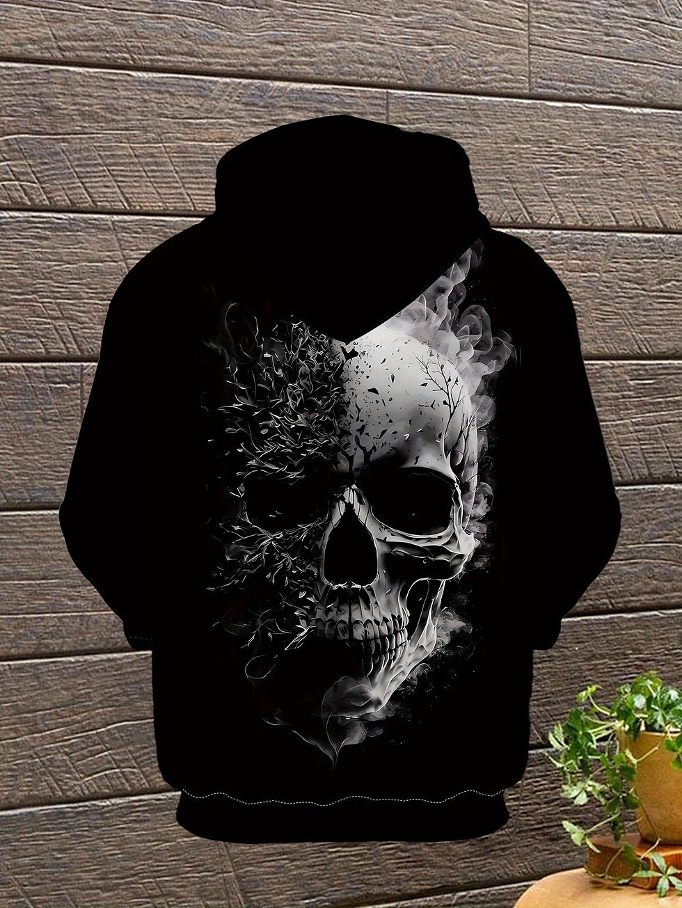 Miniatura: Fashionable Men's Autumn New Skull Print Comfortable Soft Hoodie Outdoor Street 
