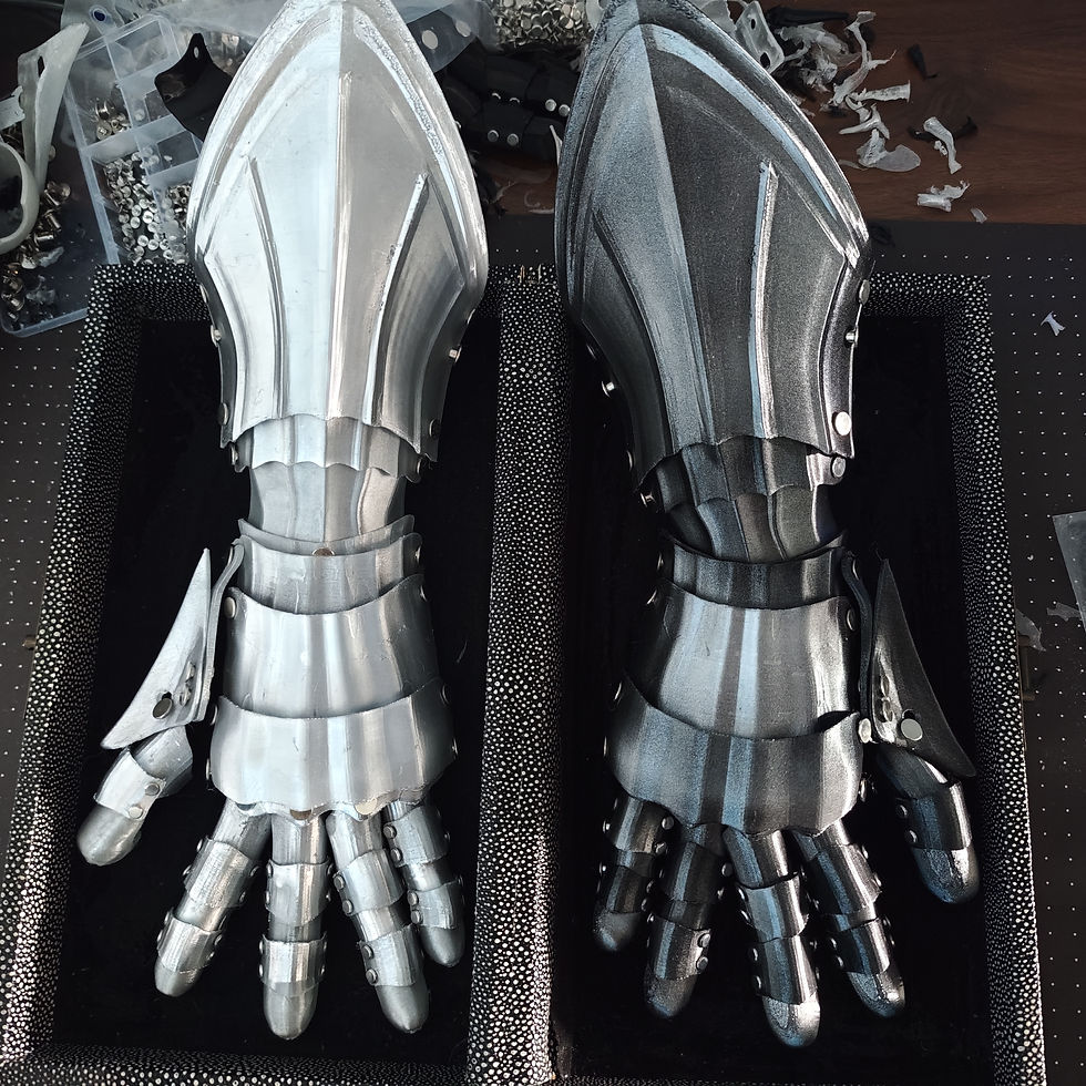 Miniatura: 3D Printing Handmade Mechanic Long Gloves Man Woman Gothic Techwear Punk Hand Ar