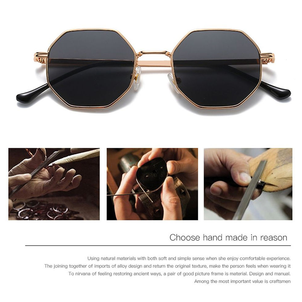 Miniatura: Summer UV Protection Sunglasses Fashion Polygon Sun Glasses for Women Men Trendy