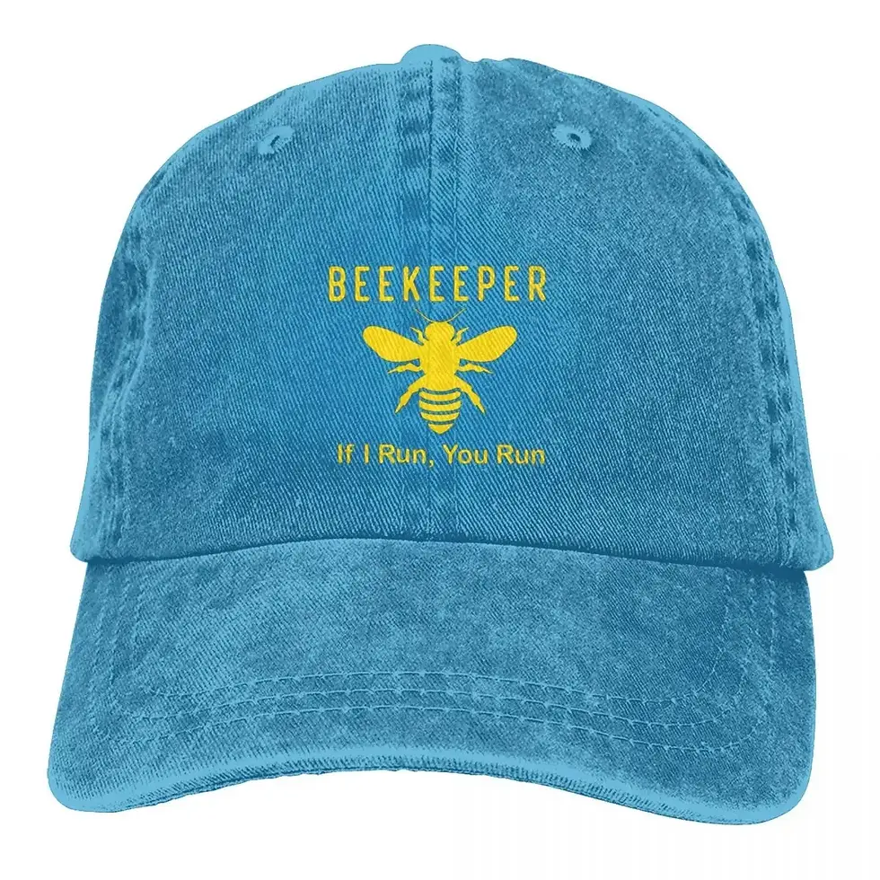 Miniatura: Beekeeper If I Run You Run Baseball Cap Funny Beekeeping Outdoor Fashion Hip Hop