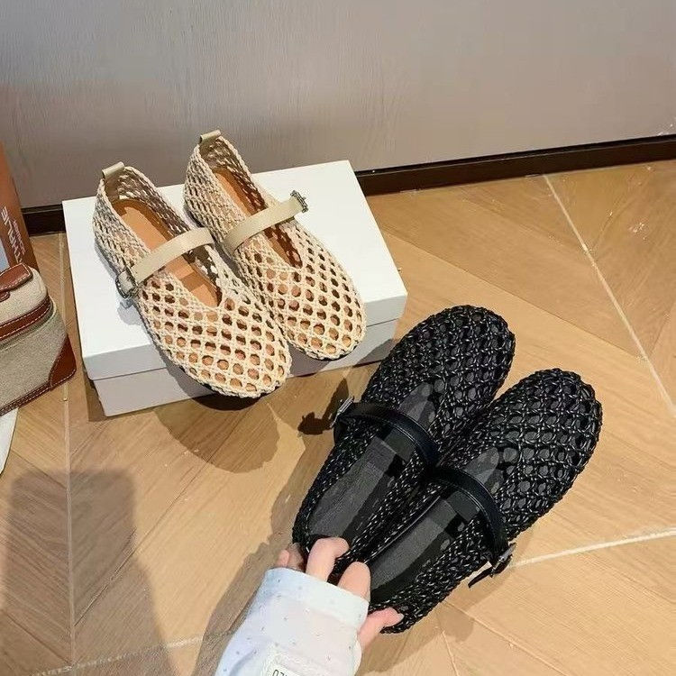 Miniatura: 2026 Summer New Fashion Simple One-Buckle Vintage Flats for Women, Soft and Comf