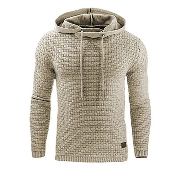 Miniatura: Warm Men's Solid Color Casual Hoodie Oversize Sweatshirt Sweatshirt With Zipper 