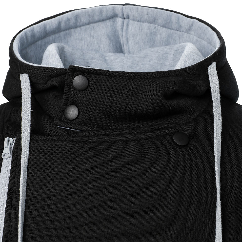 Miniatura: Autumn and winter men's casual sports color matching zipper hoodie