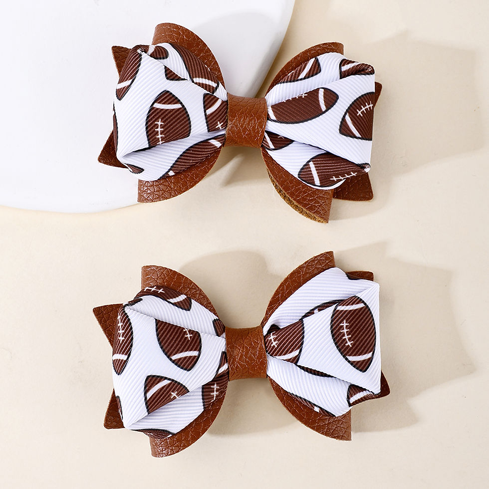 Miniatura: 2Pcs Leopard Print Bow Hair Clips For Little Girls Black Pink Cheetah Hairpins 