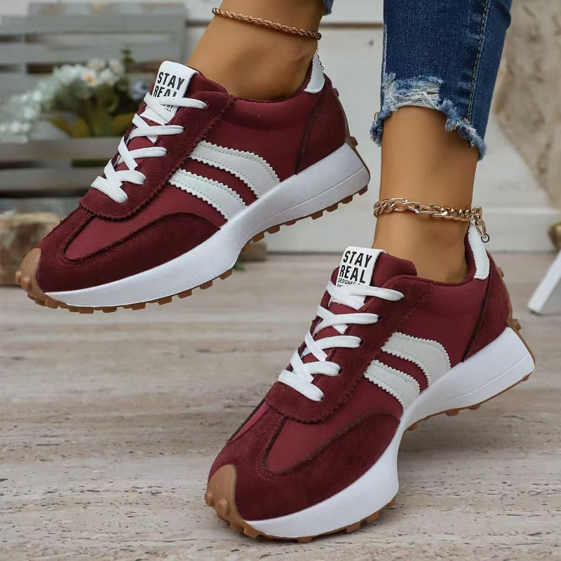 Miniatura: 2026 Spring Retro Platform Women's Sneakers Summer Casual Patchwork Leather Snea