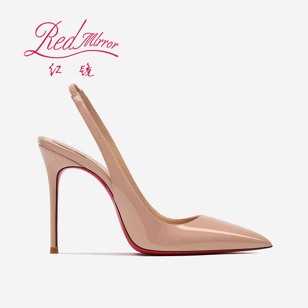 Miniatura: Heeled sandals Red Shiny Bottoms Naked color luxury Hollow 2026 New Elegant High