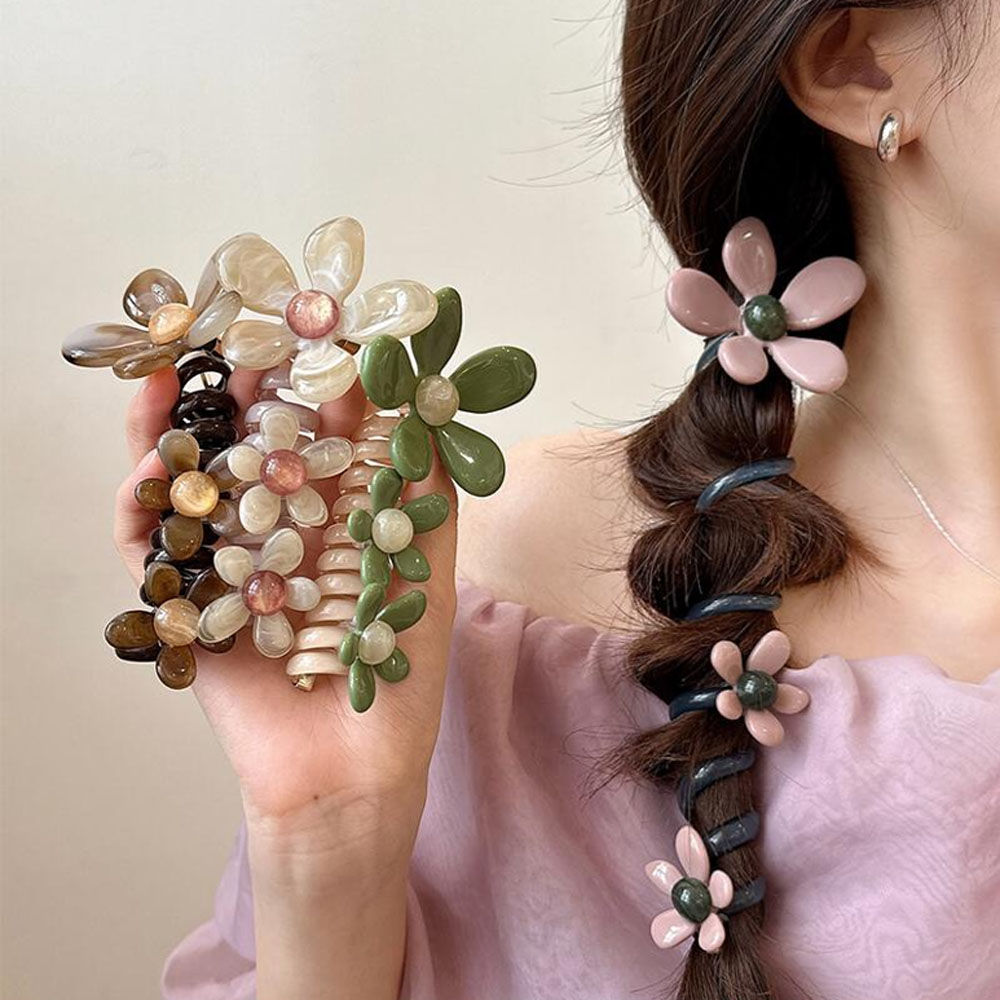 Pearl Flower Bubble Braid Telephone Line Hair Tie New High-end Style Ins Hair Ac